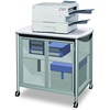 image:imageSafco Impromptu Mobile Print Stand 1857BL Cherry Top Black Frame 200 lbs Capacity Contemporary Design Swivel WheelsGray TopMetallic Gray Frame