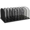 image:imageSafco Onyx Desk Organizer 8 Side by Side Vertical Compartments Office and Classroom Mailbox Paper and Mail Sorter Steel Mesh BlackBlack