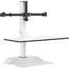 image:imageSafco Products 2193WH Soar by Safco Electric Sit Stand Desk Converter Dual Monitor Mount White