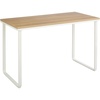 image:imageSafco Simple Design Table Desk with Sled Base  Beech Top White Legs 1943BHWHBeechWhite