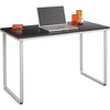 image:imageSafco Simple Design Table Desk with Sled Base  Beech Top White Legs 1943BHWHBlackSilver