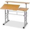 image:imageSafco SplitLevel Drafting Table Height Adjustable SittoStand 295 to 375 Medium Oak