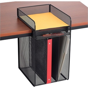 image:imageSafco 3241BL Onyx Mesh Vertical Hanging Desk Storage BlackThree Vertical  One Horizontal