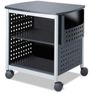 image:imageSafco Scoot Deskside Utility Cart amp MultiUse Printer Stand Desk Organizer Mobile Rolling Cart with Adjustable Shelf
