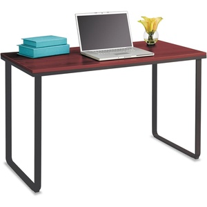 image:imageSafco Simple Design Table Desk with Sled Base  Beech Top White Legs 1943BHWHCherryBlack