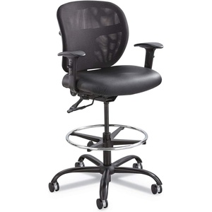 image:imageSafco Vue Office Chair Heavy Duty Stool 350 lbs Capacity Ergonomic Mesh Back 360 Swivel Seat 5Star Base Black