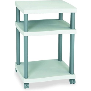 image:imageSafco Wave UnderDesk Utility Cart amp MultiUse Printer Stand 2Tier Printer Table for Home Office Rolling Cart with ShelfDesk Side