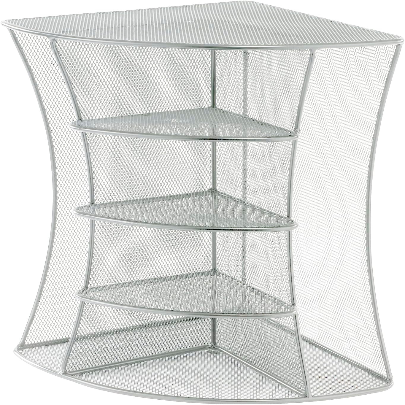 image:imageSafco Products 3261SL Onyx Mesh Corner Organizer  Durable Steel Mesh Corner Storage and Desk Top Organizer Space Saving For Home Office amp Classroom Organization 13 x 15 x 11  Silver