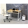 image:imageSafco 1001SL Vamp LED Modern ABS Desk Lamp with USB Port and Dimmer Switch SilverWhite