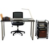 image:imageSafco 1001SL Vamp LED Modern ABS Desk Lamp with USB Port and Dimmer Switch SilverWhite