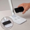 image:imageSafco 1001SL Vamp LED Modern ABS Desk Lamp with USB Port and Dimmer Switch SilverWhite