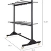 image:imageSafco 2 Tier Folding Chair Cart Heavy Duty Powder Coated Storage Cart Holds 84 Chairs CommercialGrade Steel BlackTwo Tier Cart