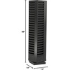 image:imageSafco 4325BL Industrial Steel Rotary Magazine amp File Rack  92 Pocket Black  360 Rotational Steel Base 5 lbs Capacity Per PockeSteel