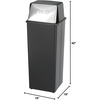 image:imageSafco 9893 Reflections Push Top Waste Receptacle 21Gallon Black