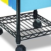 image:imageSafco Compact Rolling Cart Fits Letter and LegalSize Hanging Folders Mobile File Storage Steel Black