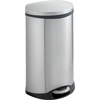 image:imageSafco Ellipse Step On Plastic Trash Can with Foot Pedal 3 Gallon Garbage Can for Kitchen Bedroom Office Hands Free RedSilver