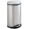 image:imageSafco Ellipse Step On Plastic Trash Can with Foot Pedal 3 Gallon Garbage Can for Kitchen Bedroom Office Hands Free RedSilver