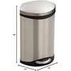 image:imageSafco Ellipse Step On Plastic Trash Can with Foot Pedal 3 Gallon Garbage Can for Kitchen Bedroom Office Hands Free RedSilver