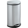 image:imageSafco Ellipse Step On Plastic Trash Can with Foot Pedal 3 Gallon Garbage Can for Kitchen Bedroom Office Hands Free RedSilver