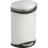 image:imageSafco Ellipse Step On Plastic Trash Can with Foot Pedal 3 Gallon Garbage Can for Kitchen Bedroom Office Hands Free RedWhite