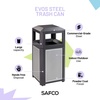 image:imageSafco Evos Steel Trash Can 38 Gallons Indoor and Outdoor Use Commercial Garbage Can with Plastic Liner15 Gallon