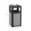image:imageSafco Evos Steel Trash Can 38 Gallons Indoor and Outdoor Use Commercial Garbage Can with Plastic Liner15 Gallon