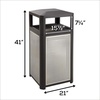 image:imageSafco Evos Steel Trash Can 38 Gallons Indoor and Outdoor Use Commercial Garbage Can with Plastic Liner38 Gallon