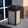 image:imageSafco Evos Steel Trash Can 38 Gallons Indoor and Outdoor Use Commercial Garbage Can with Plastic Liner38 Gallon