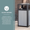 image:imageSafco Evos Steel Trash Can 38 Gallons Indoor and Outdoor Use Commercial Garbage Can with Plastic Liner38 Gallon