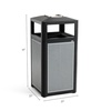 image:imageSafco Evos Steel Trash Can 38 Gallons Indoor and Outdoor Use Commercial Garbage Can with Plastic Liner38 Gallon