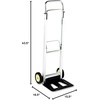 image:imageSafco HideAway Fold Up Collapsible Utility Hand Truck 250 lb Capacity Aluminum Frame Steel Toe Plate 2 6 Smooth Rolling Rubber WheelsCollapsible