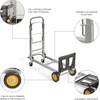 image:imageSafco HideAway Fold Up Collapsible Utility Hand Truck 250 lb Capacity Aluminum Frame Steel Toe Plate 2 6 Smooth Rolling Rubber WheelsHide away Convertible