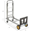 image:imageSafco HideAway Fold Up Collapsible Utility Hand Truck 250 lb Capacity Aluminum Frame Steel Toe Plate 2 6 Smooth Rolling Rubber WheelsHide away Convertible