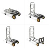 image:imageSafco HideAway Fold Up Collapsible Utility Hand Truck 250 lb Capacity Aluminum Frame Steel Toe Plate 2 6 Smooth Rolling Rubber WheelsHide away Convertible