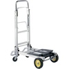 image:imageSafco HideAway Fold Up Collapsible Utility Hand Truck 250 lb Capacity Aluminum Frame Steel Toe Plate 2 6 Smooth Rolling Rubber WheelsHide away Convertible