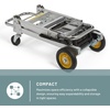 image:imageSafco HideAway Fold Up Collapsible Utility Hand Truck 250 lb Capacity Aluminum Frame Steel Toe Plate 2 6 Smooth Rolling Rubber WheelsHide away Convertible