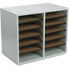 image:imageSafco Literature Organizer 12 Compartments Office and Classroom Mailbox with Adjustable Shelves Wood Paper and Mail Sorter Gray