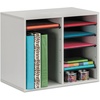 image:imageSafco Literature Organizer 12 Compartments Office and Classroom Mailbox with Adjustable Shelves Wood Paper and Mail Sorter Gray