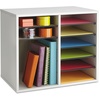 image:imageSafco Literature Organizer 12 Compartments Office and Classroom Mailbox with Adjustable Shelves Wood Paper and Mail Sorter Gray