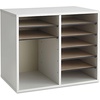 image:imageSafco Literature Organizer 12 Compartments Office and Classroom Mailbox with Adjustable Shelves Wood Paper and Mail Sorter Gray