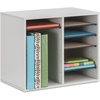 image:imageSafco Literature Organizer 12 Compartments Office and Classroom Mailbox with Adjustable Shelves Wood Paper and Mail Sorter Gray