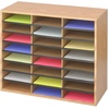 image:imageSafco Literature Organizer 24 Compartments Office and Classroom Mailbox with Adjustable Shelves Wood Paper and Mail Sorter Medium Oak24 Compartment