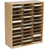 image:imageSafco Literature Organizer 24 Compartments Office and Classroom Mailbox with Adjustable Shelves Wood Paper and Mail Sorter Medium Oak36 Compartment