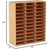 image:imageSafco Literature Organizer 24 Compartments Office and Classroom Mailbox with Adjustable Shelves Wood Paper and Mail Sorter Medium Oak36 Compartment