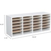 image:imageSafco Literature Organizer 24 Compartments Office and Classroom Mailbox with Adjustable Shelves Wood Paper and Mail Sorter White
