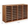 image:imageSafco Literature Organizer 36 Compartments Office and Classroom Mailbox with Adjustable Shelves Wood Paper and Mail Sorter Medium Oak