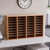 image:imageSafco Literature Organizer 36 Compartments Office and Classroom Mailbox with Adjustable Shelves Wood Paper and Mail Sorter Medium Oak