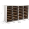 image:imageSafco Literature Organizer 36 Compartments Office and Classroom Mailbox with Adjustable Shelves Wood Paper and Mail Sorter Modern Gray