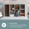 image:imageSafco Literature Organizer 36 Compartments Office and Classroom Mailbox with Adjustable Shelves Wood Paper and Mail Sorter Modern Gray