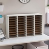 image:imageSafco Literature Organizer 36 Compartments Office and Classroom Mailbox with Adjustable Shelves Wood Paper and Mail Sorter Modern Gray